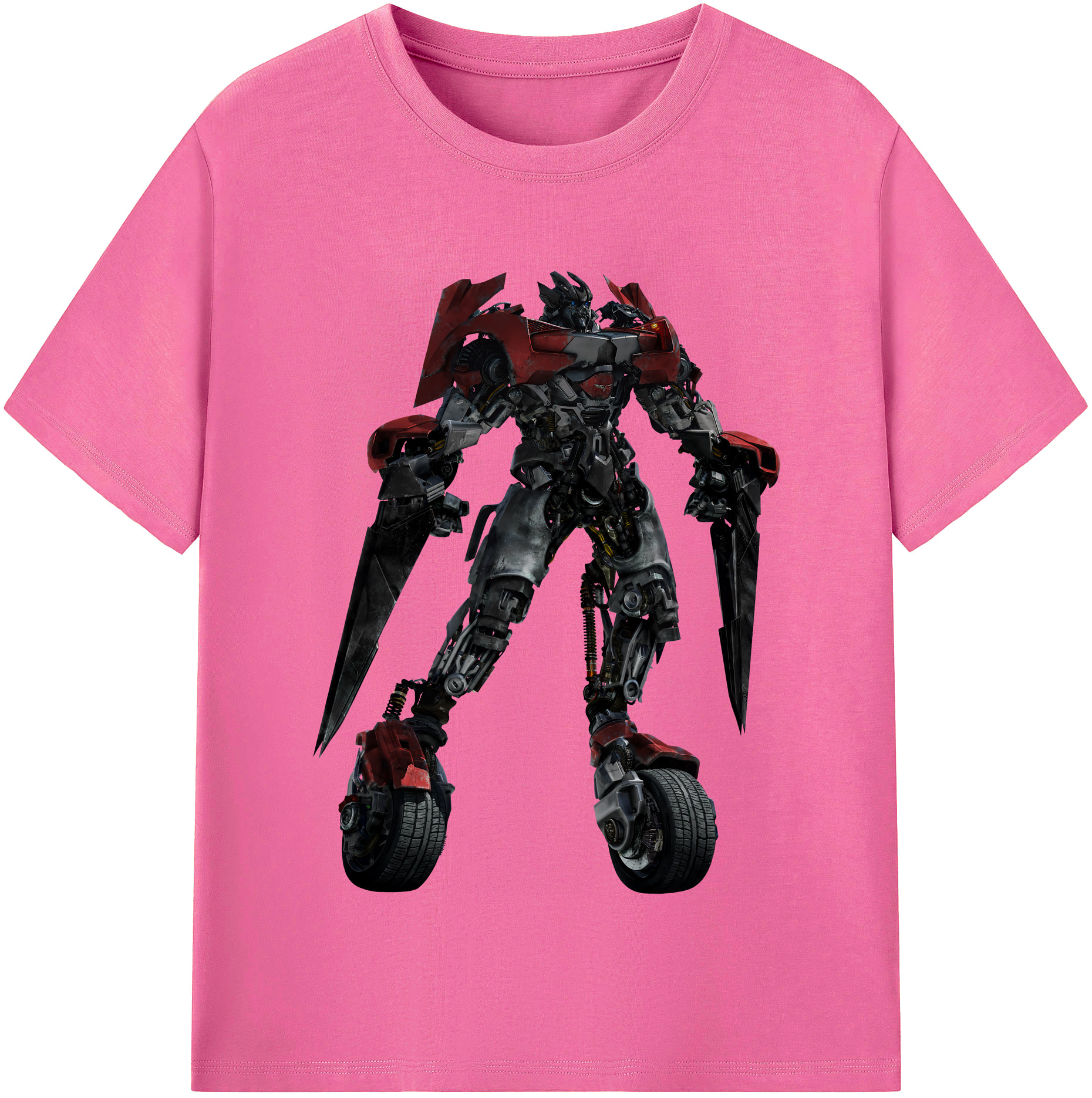 （画像用） Transformers トランスフォーマー レディースカジュアルプリントTシャツ（綿100％）